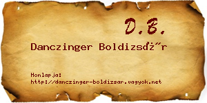 Danczinger Boldizsár névjegykártya